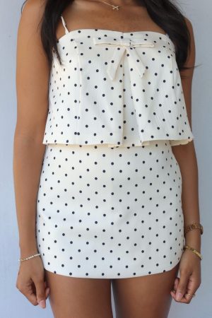 Alternative view of Dotted Delight: Bow-Front Sweetheart Top