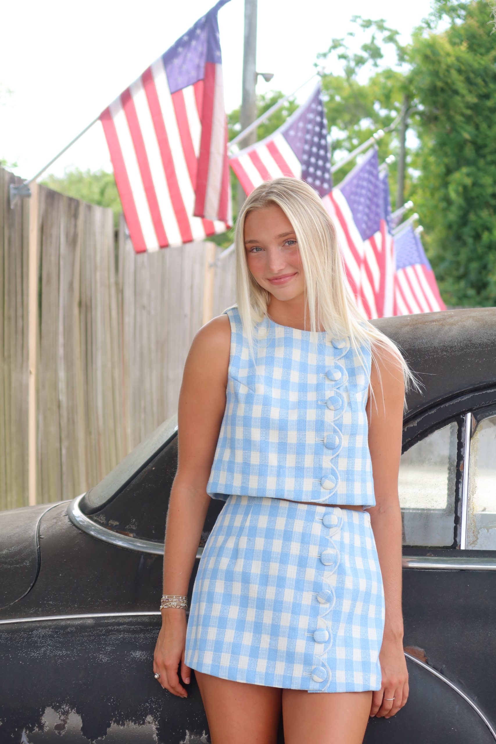 The Americana Gingham Two-Piece Set