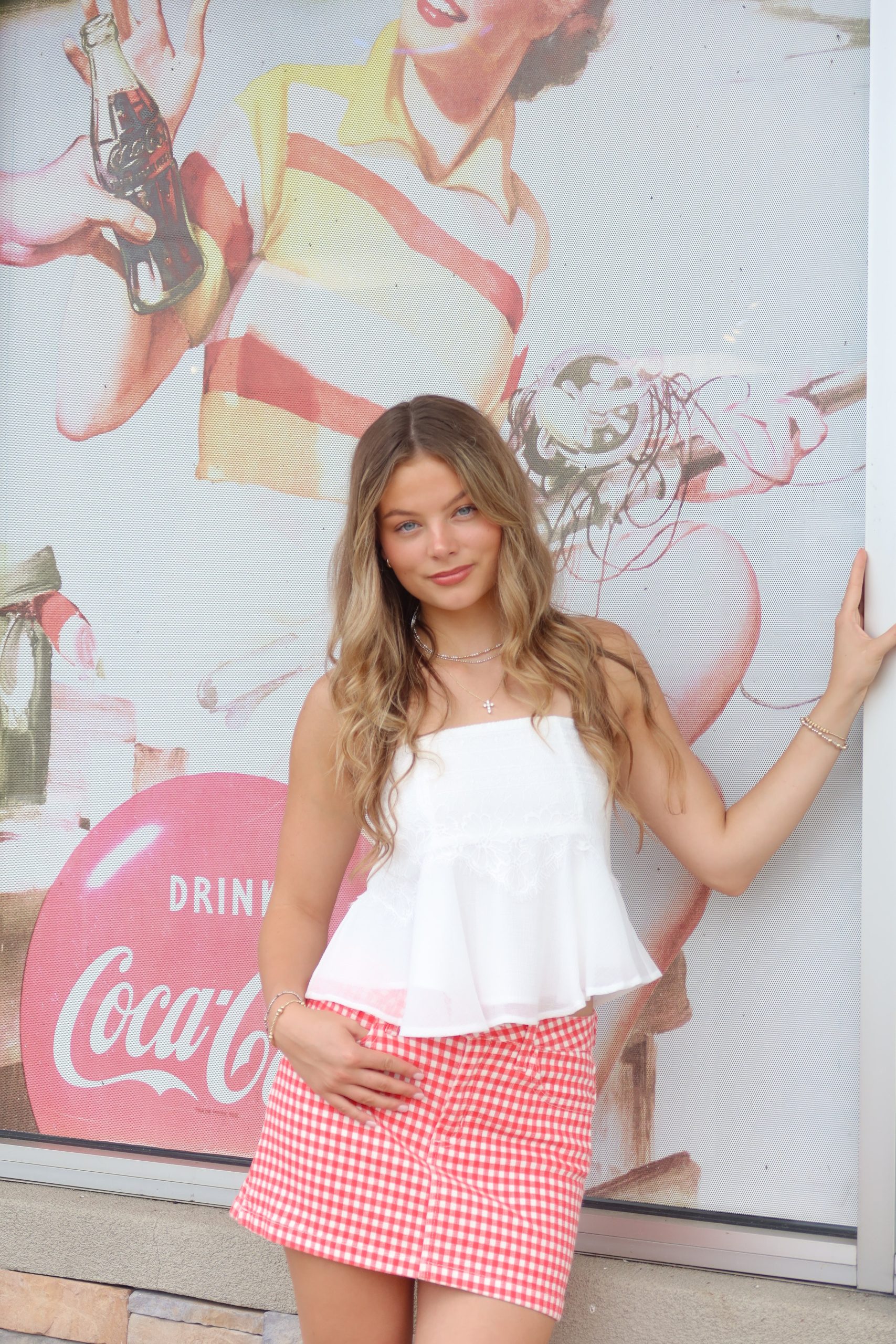 Chic & Elegant White Smocked Lace-Trim Peplum Tube Top - Image 3