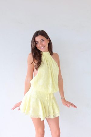 Alternative view of The Buttercream Chiffon Halter Minidress